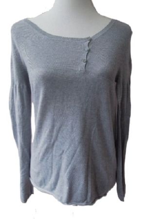 Gr 36/38 PETIT BATEAU süsses Shirt h'grau schöner Ausschnitt