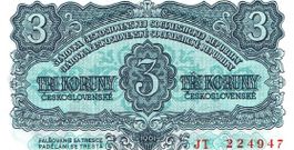 Tschechoslowakei 3 Korun 1961 P-81a UNZ