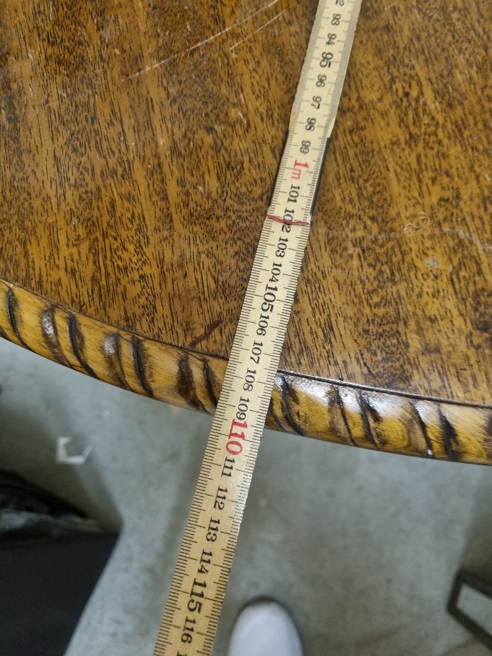 Tavoli: Antiker, runder Tisch, Durchmesser 110cm, Höhe 77cm – Usato da Guntershausen venduto da luckyzucky 4