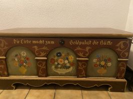 Alte bemalte Truhe / Kiste, Vintage, Shabby Chic Stil