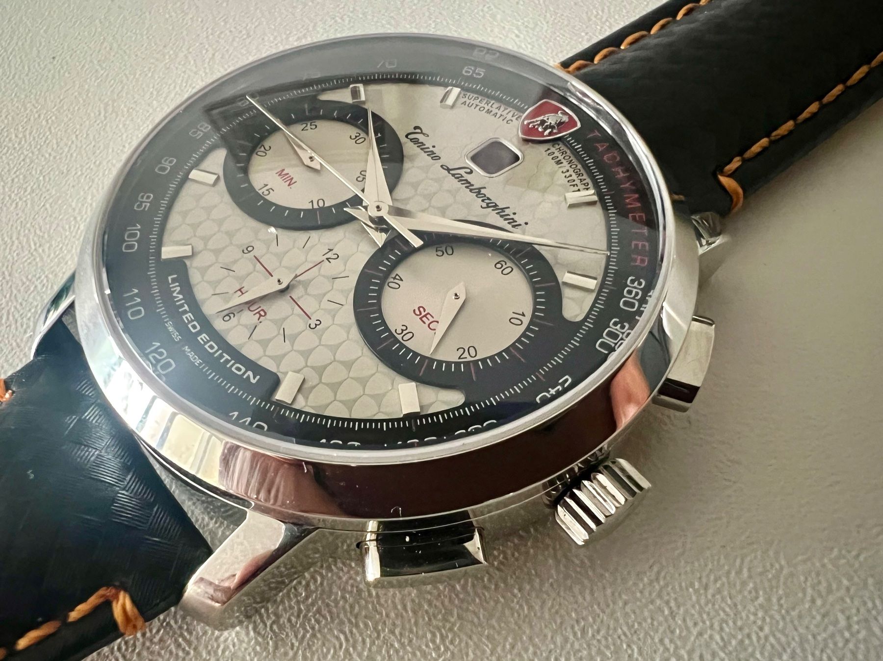 Lamborghini Uhren: LAMBORGHINI 1947 Automatic Chronograph Ltd.x/100, SRP 3300.- – Neu und originalverpackt aus Le Mont-sur-Lausanne von LycaGallery 1