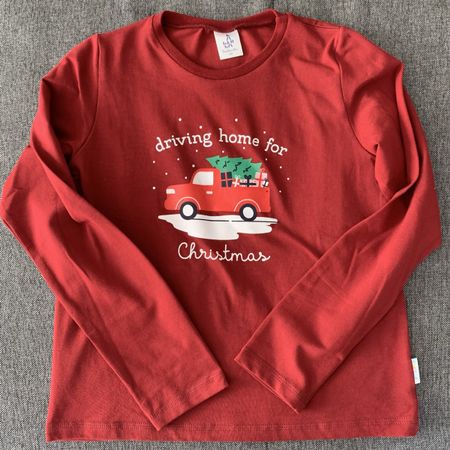 Weihnachts-Shirt, Driving Home for Christmas, Grösse 152