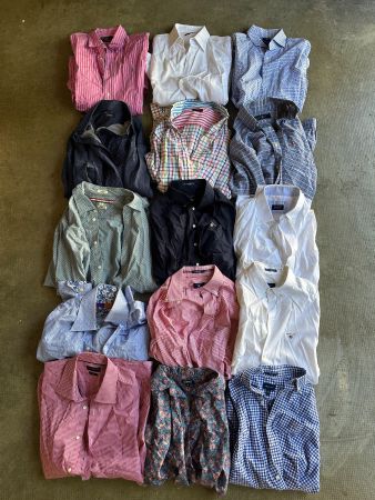 Lot de 15 chemises homme - M/L - GANT, Ralph Lauren, Tommy H