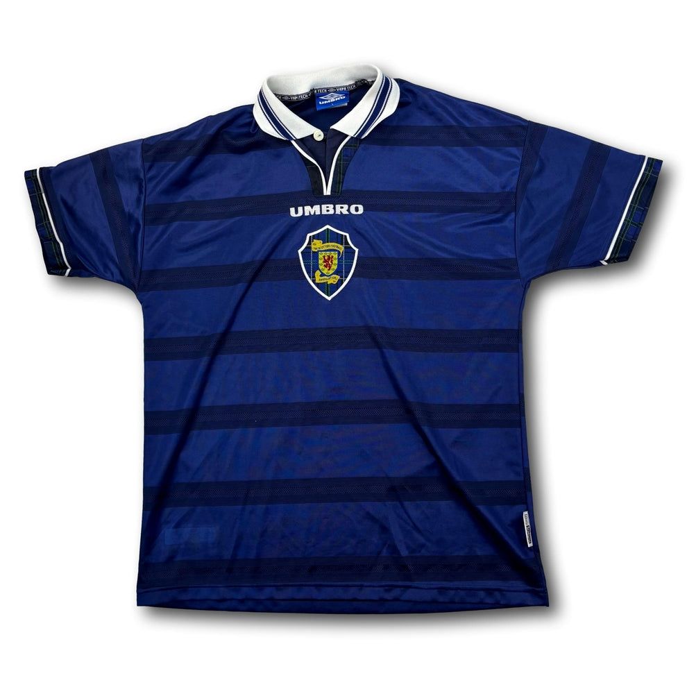 Canottiere & Pantaloni: Schottland - 1998-2000 - Heim - L - Umbro – Usato da Bolligen venduto da ToTheJerseyEquipment