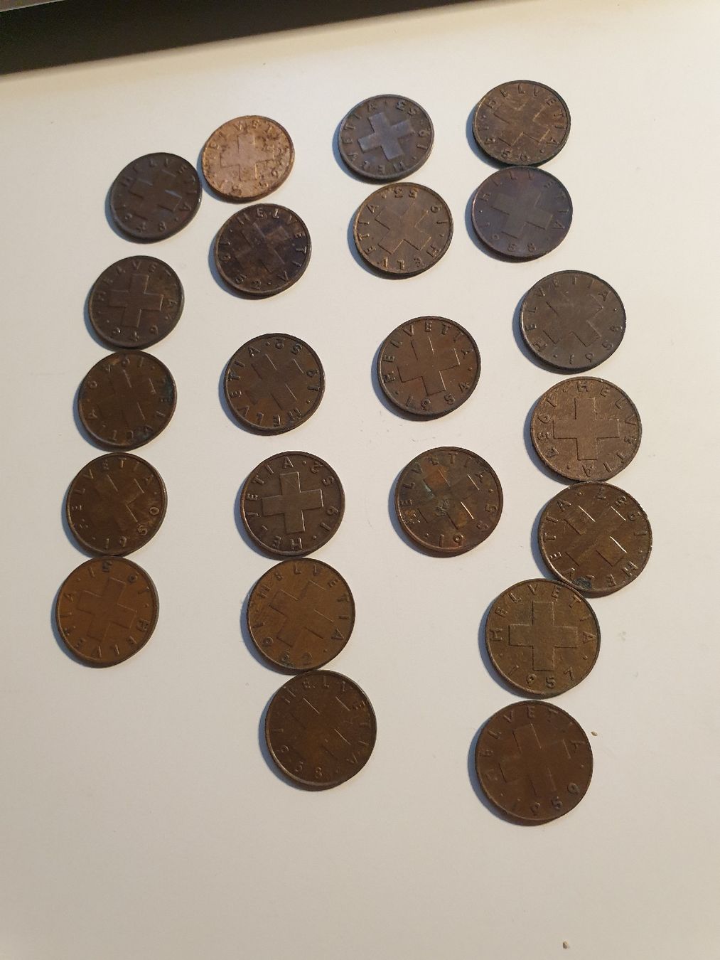 Tutti le monete: 22 1Räppler von 1948-58 – Usato da Würenlos venduto da calimero095