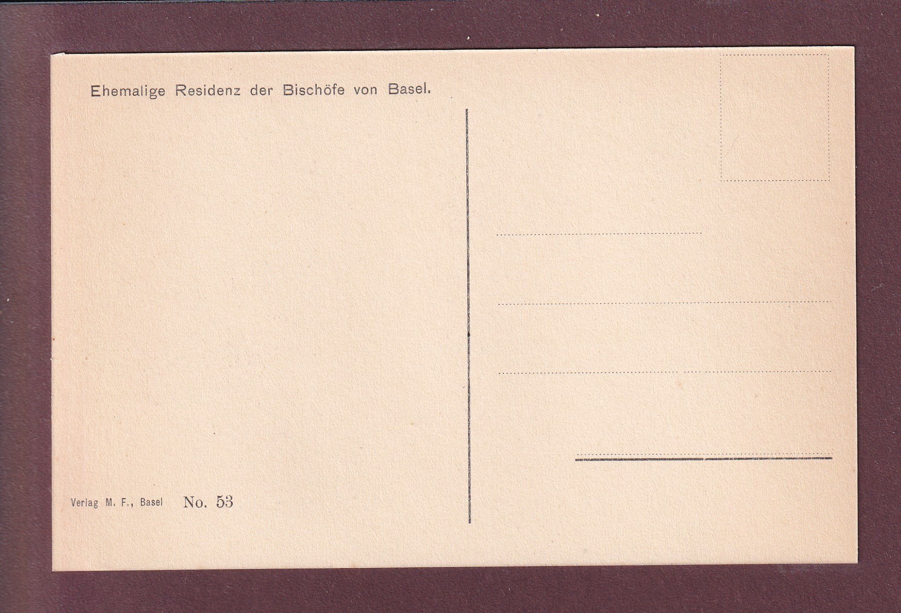 Cartes postales: BASEL - Ehemalige Residenz der Bischöfe – D'occasion à Pully par nicecards 1