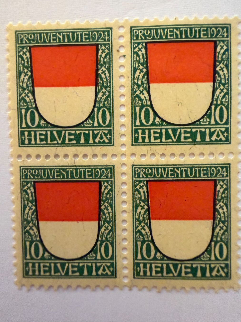 Tutti i francobolli: Pro Juventute 1924 kompletter Viererblocksatz postfrisch – Usato da Sessa venduto da fed_y67y 1