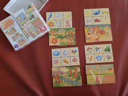 Lotto Spiel aus Holz