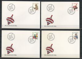 1986, FDC, Pro Juventute, Einzelserie