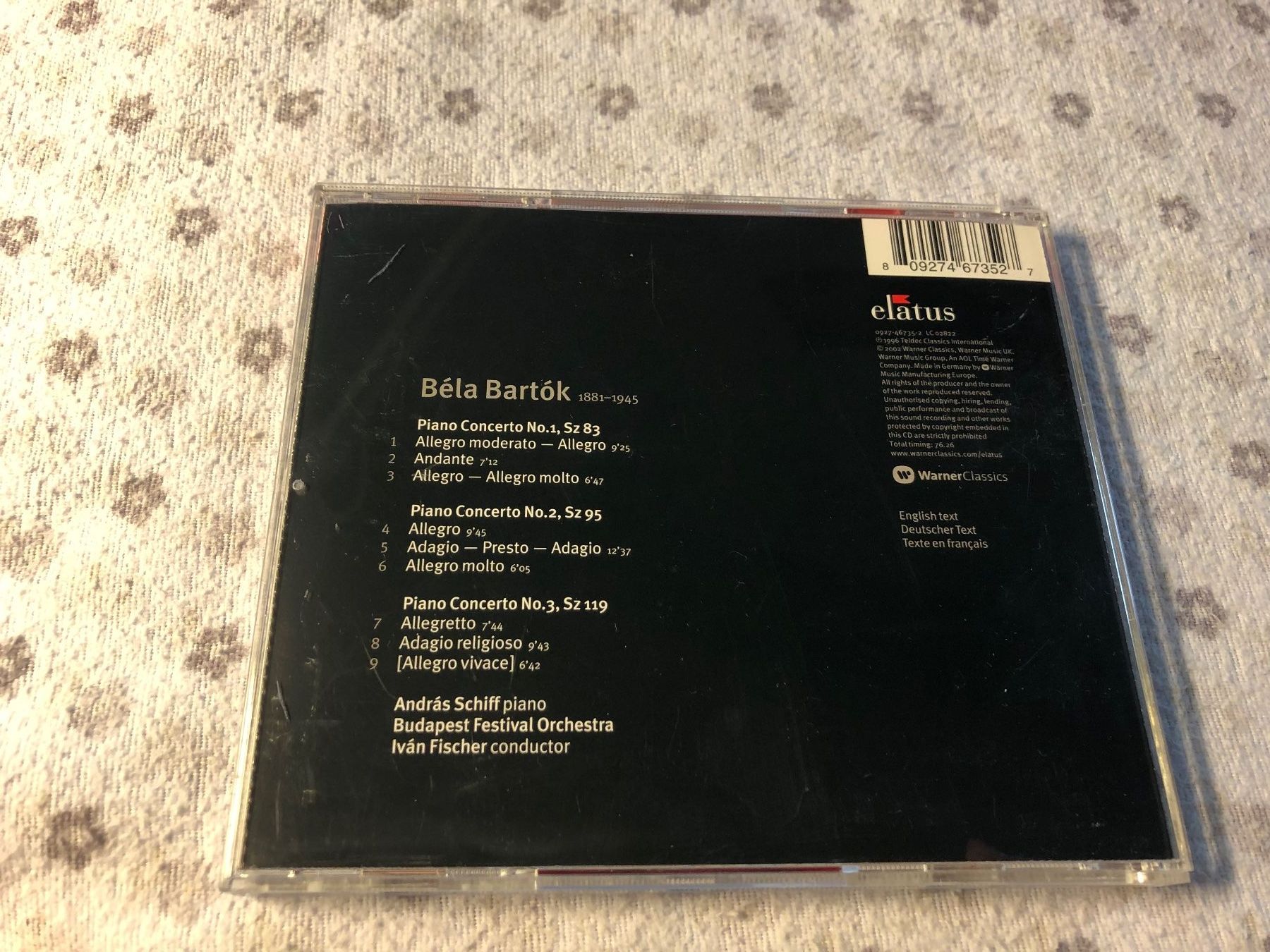 CD: Bartók: Die Klavierkonzerte - CD elatus – Usato da Schübelbach venduto da Bemafaja 1