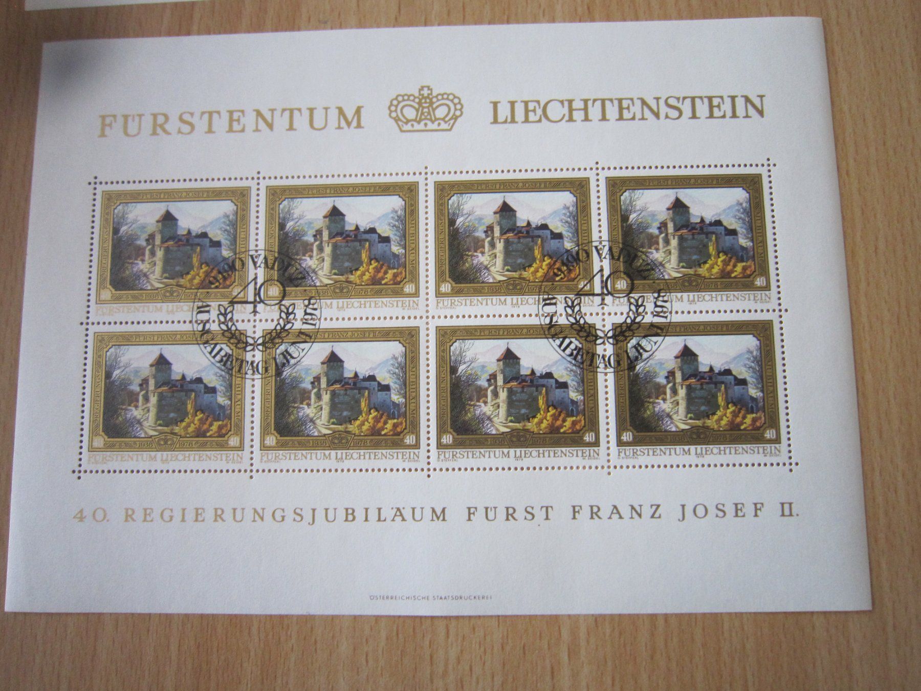 Tutti i francobolli: No 20 Blöcke Lichtenstein Jubileum – Usato da Giubiasco venduto da sal_9j6w 2