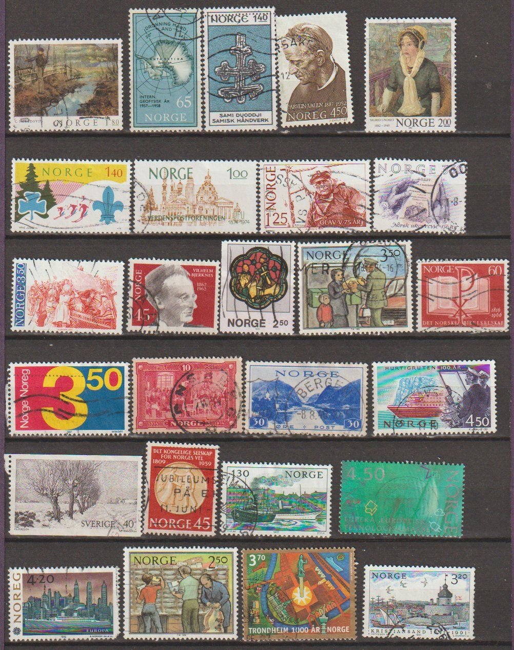Alle Briefmarken: Norvège collection  diverses conditions – Gebraucht aus Crans-Montana von kira56 1