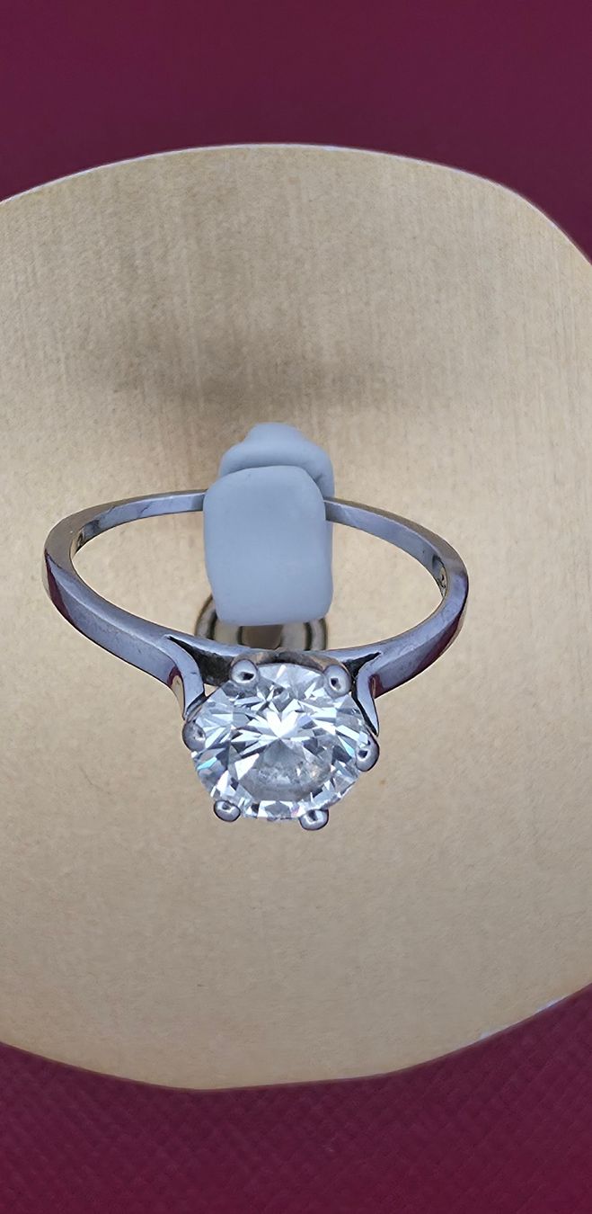 Anelli: 18 Karat WG Solitärring mit Diamant – Usato da Zürich venduto da Juwelier_Stauffacher