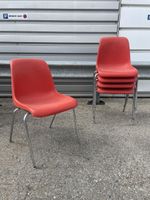Lot de 5 chaises rouges Sissach 