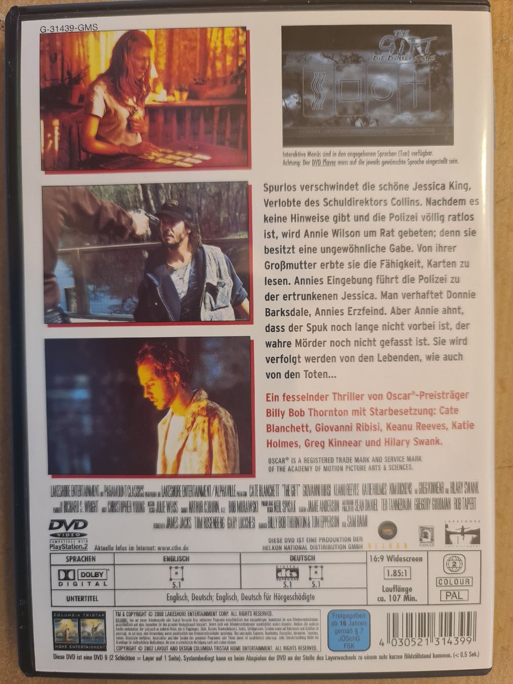 Tutti i DVDs: DVD the Gift die dunkle Gabe 446 – Usato da Dintikon venduto da Vexi 1