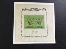 Replica 100 Jahre Schweizerische Postmarken 1943 Genf