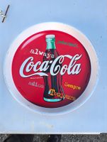 Coca-Cola Serviertablett rund Metall gebraucht