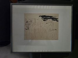Bild Zeichnung Tusch - signiert W64 - Picasso Style