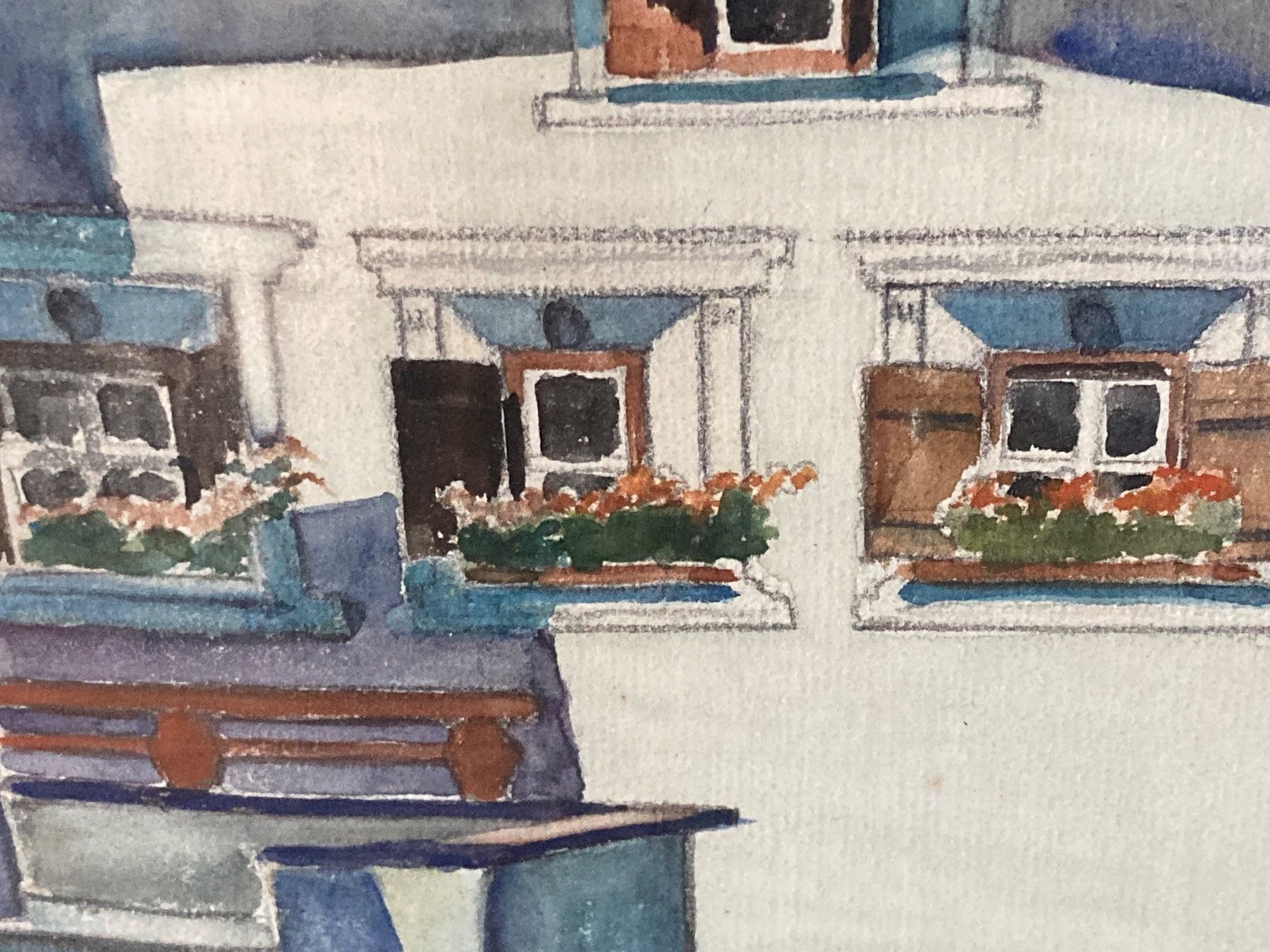 Gemälde: WIDMER Max Aquarell, monogrammiert – Gebraucht aus Bern von Jwpm66 2