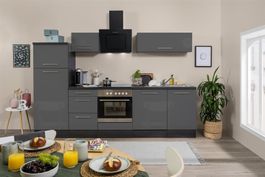 247 Küchenzeile Küchenblock 280cm E/GR - Küche Einbauküche