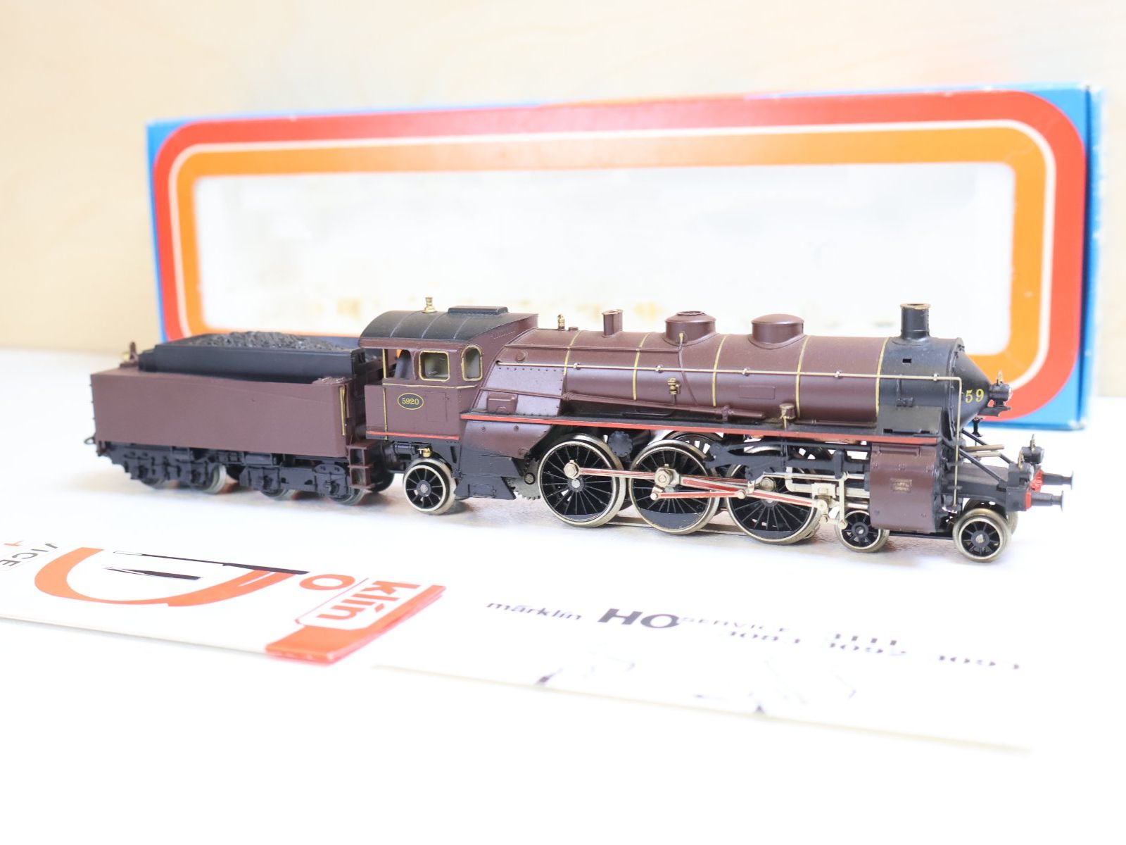 Märklin Modellini di ferrovie: Märklin Orient Express Dampflok  - H0 AC Top Modell – Usato da Winterthur venduto da Monstera