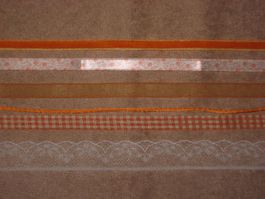Bändeli - Set 6 Bänder orange/weiss