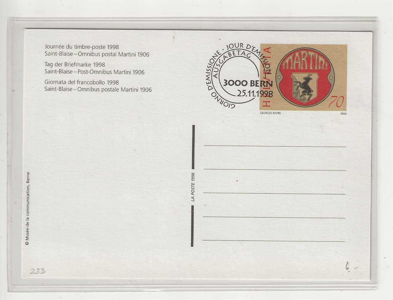 Cartoline postali: Postauto, 1906, Neudruck 1998 – Usato da Spiez venduto da Niesen20 1