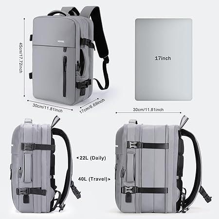 Zaini: Reiserucksack | Handgepäck  | Laptop Rucksack - hellgrau NEU – Nuovo e nell'imballaggio originale da Oensingen venduto da CSCollectors 1