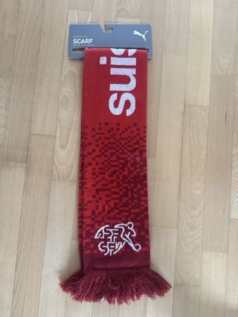 Puma Schal Fussball Schweiz rot neu mit Etikett