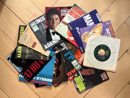 Singles, diverse französisch,17 Stück