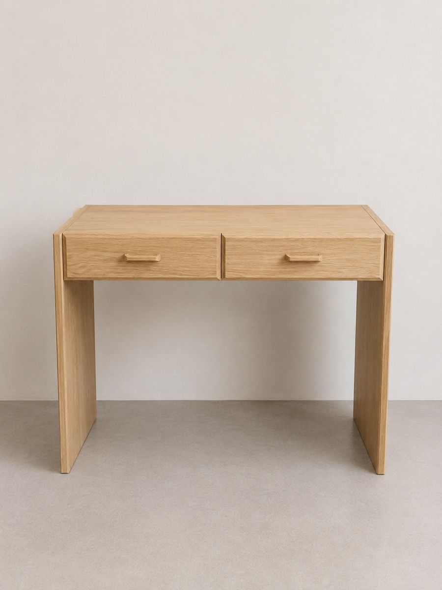 Schreibtische: Schreibtisch, Holzoptik, 2 Schubladen – Gebraucht aus Dachsen von Lor_sch