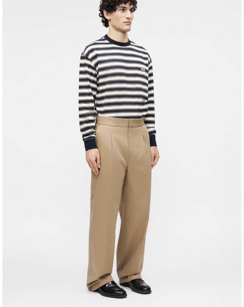 MSGM Pantaloni: MSGM PANTS - STOFFHOSE - BEIGE Gr. 46 – Nuovo e nell'imballaggio originale da Zürich venduto da Ralph12345