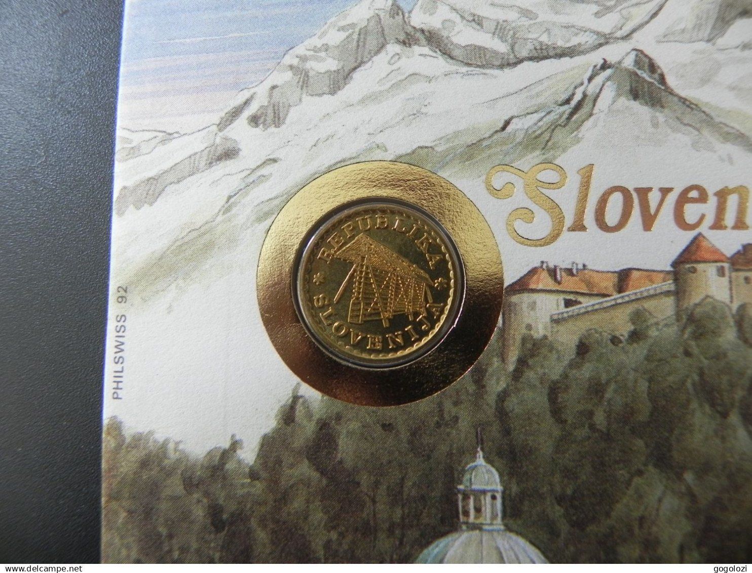 Tutti le monete: Münzbrief Slovenien 0.02 Lipe 1992 – Usato da Biel/Bienne venduto da Gogolozi 1