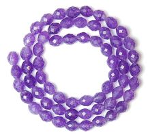 1 Strang natürliche 1A Amethyst Perlen 6 x 5 mm facettiert