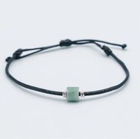 Lederarmband mit Jade