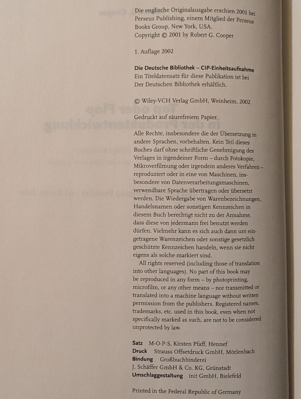 Bücher: Top oder Flop Produktentwicklung, R.G. Cooper – Neu (gemäss Beschreibung) aus Bern von Zorro333 2