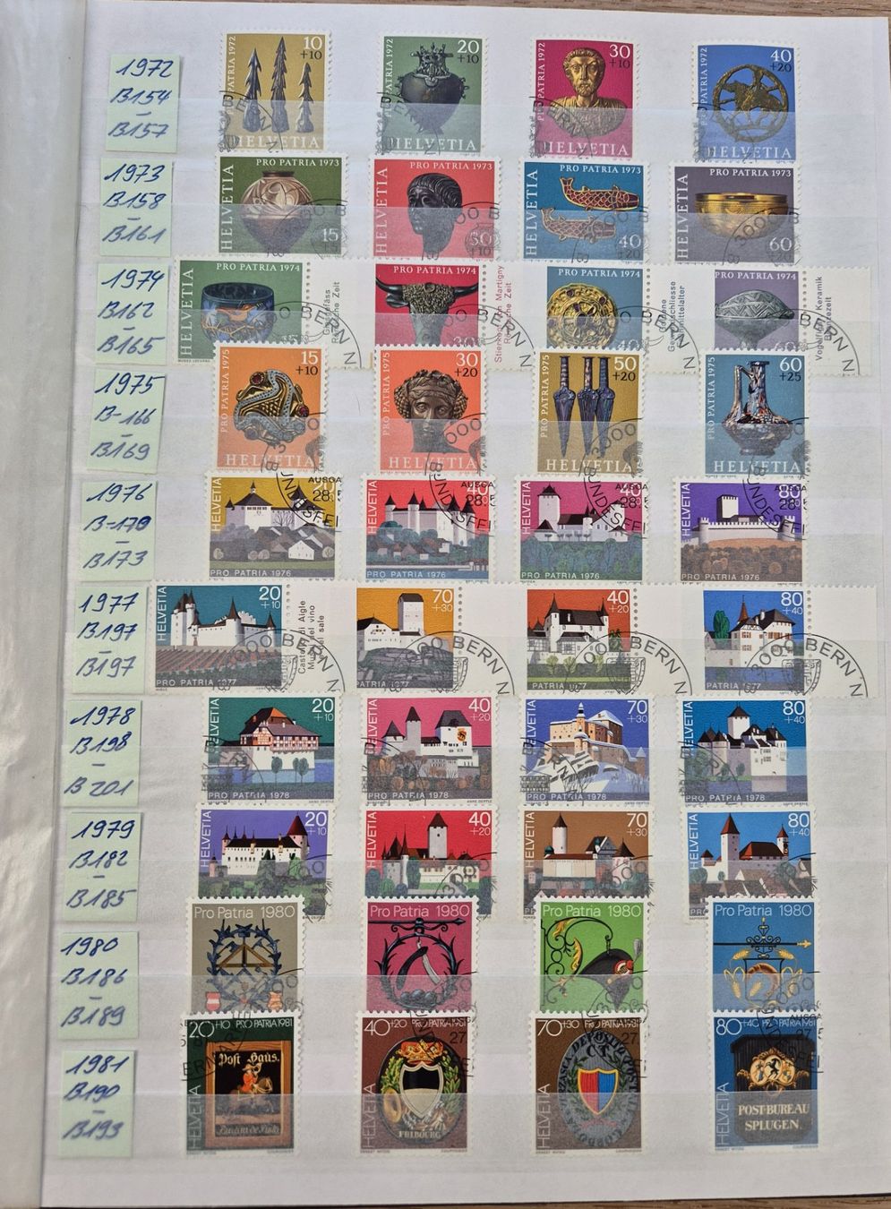 Tutti i francobolli: PP-Sammlung 1938 - 2018 gestempelt / ET – Usato da Lupfig venduto da lubor 5