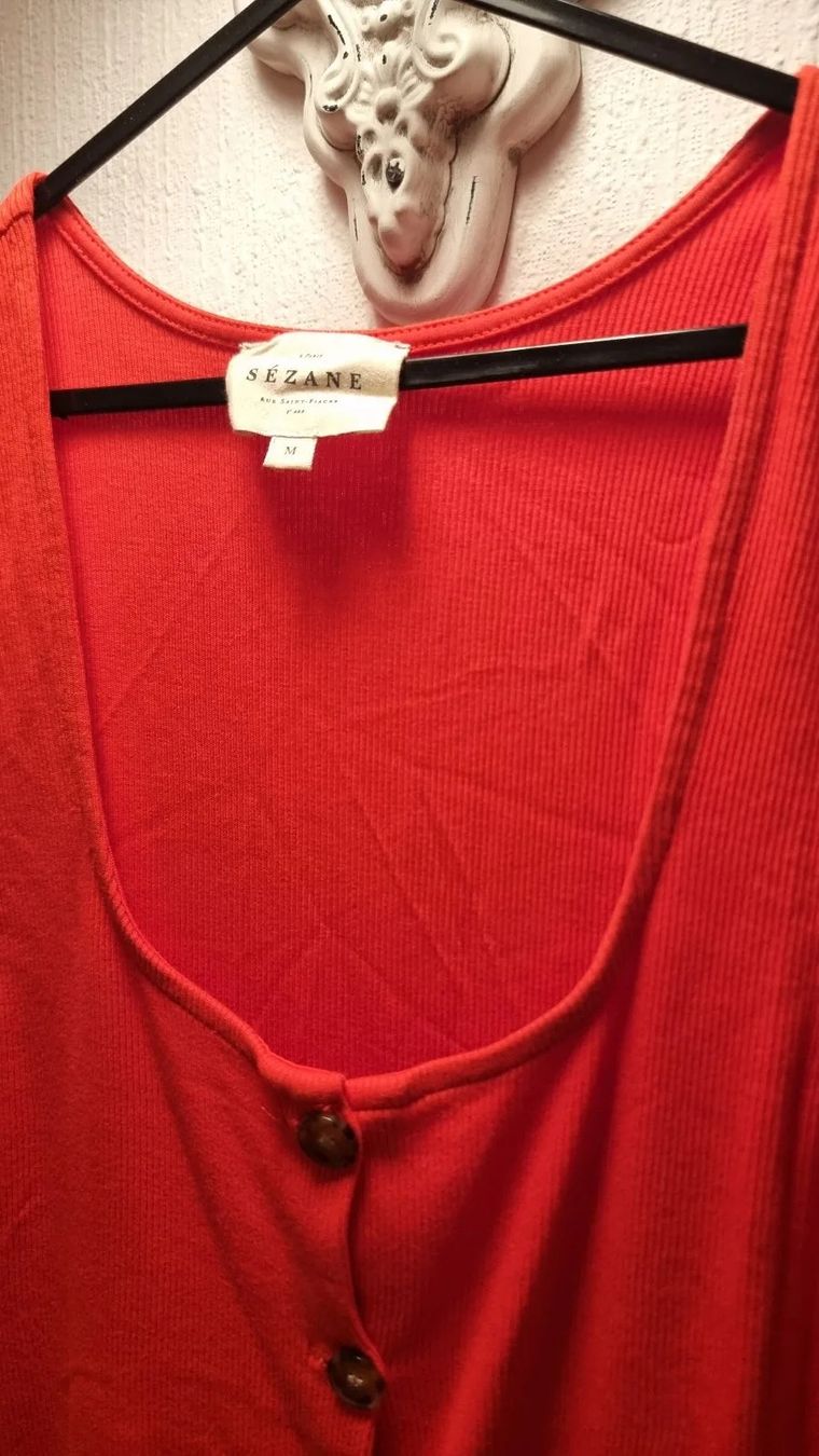 Kleider: Robe longue Sezane orange – Gebraucht aus Vevey von fer3ica 6
