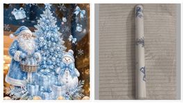 Wunderschöne Weihnachts Fensterfolie blau