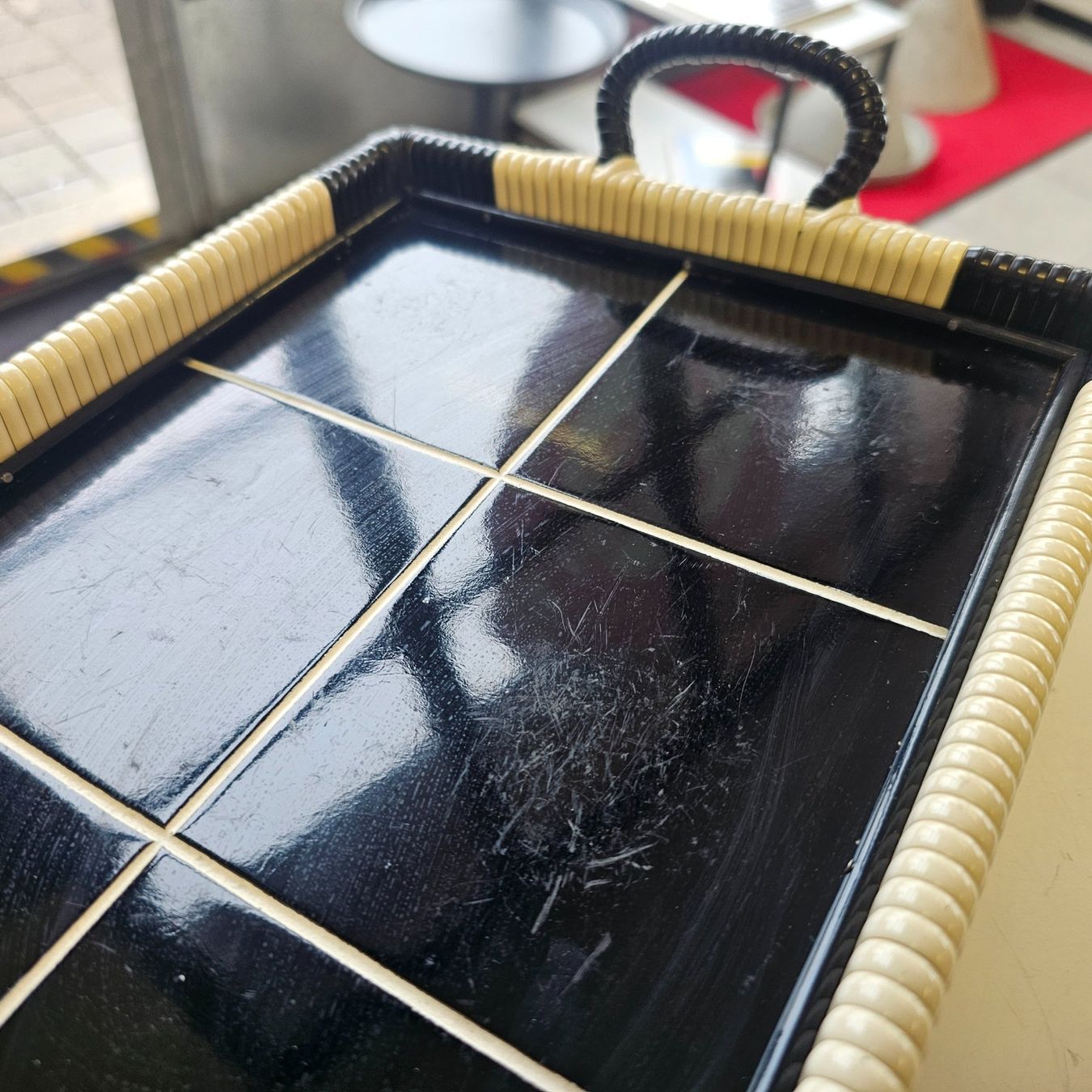 Piatti di portata: Vintage 1960 Serving Tray Service Tableau Serviertablett – Usato da Nottwil venduto da Wondewa-Shop 3