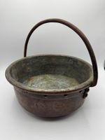 Kupfer Schüssel mit Henkel, Vintage Deko