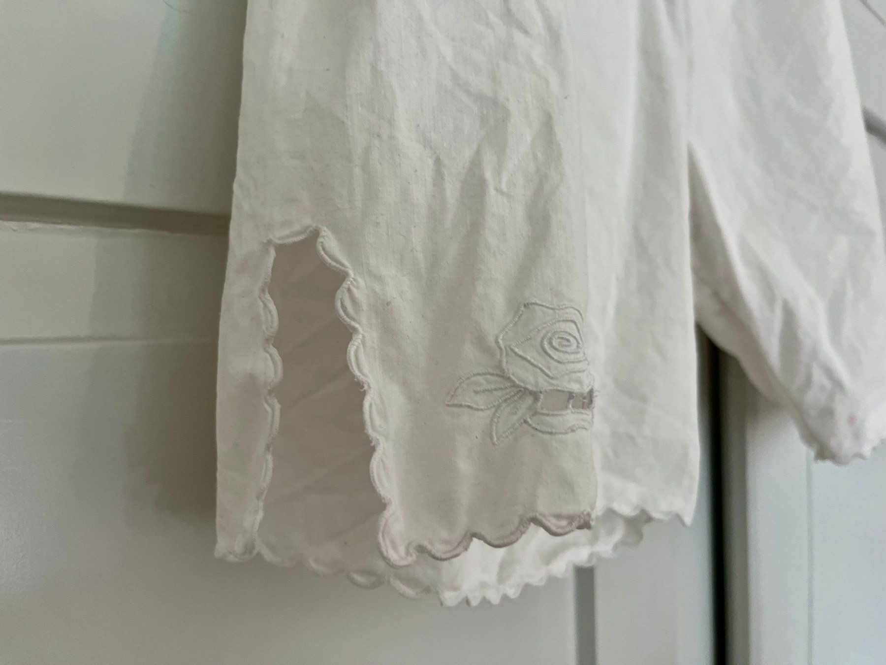 Sonstige Unterwäsche: Antike Schlitzunterhose um 1900 Weissware Stoff-Spitze – Gebraucht aus Wädenswil von Aniares2 1