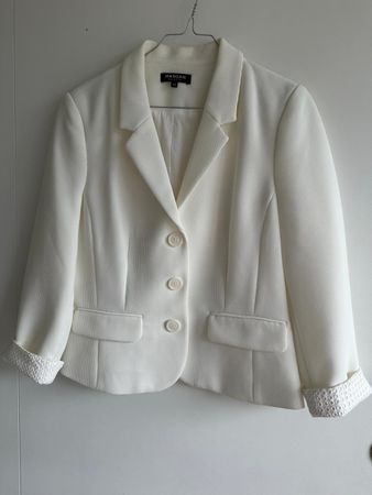 Veste blanche élégante à trois boutons Morgan, taille 42