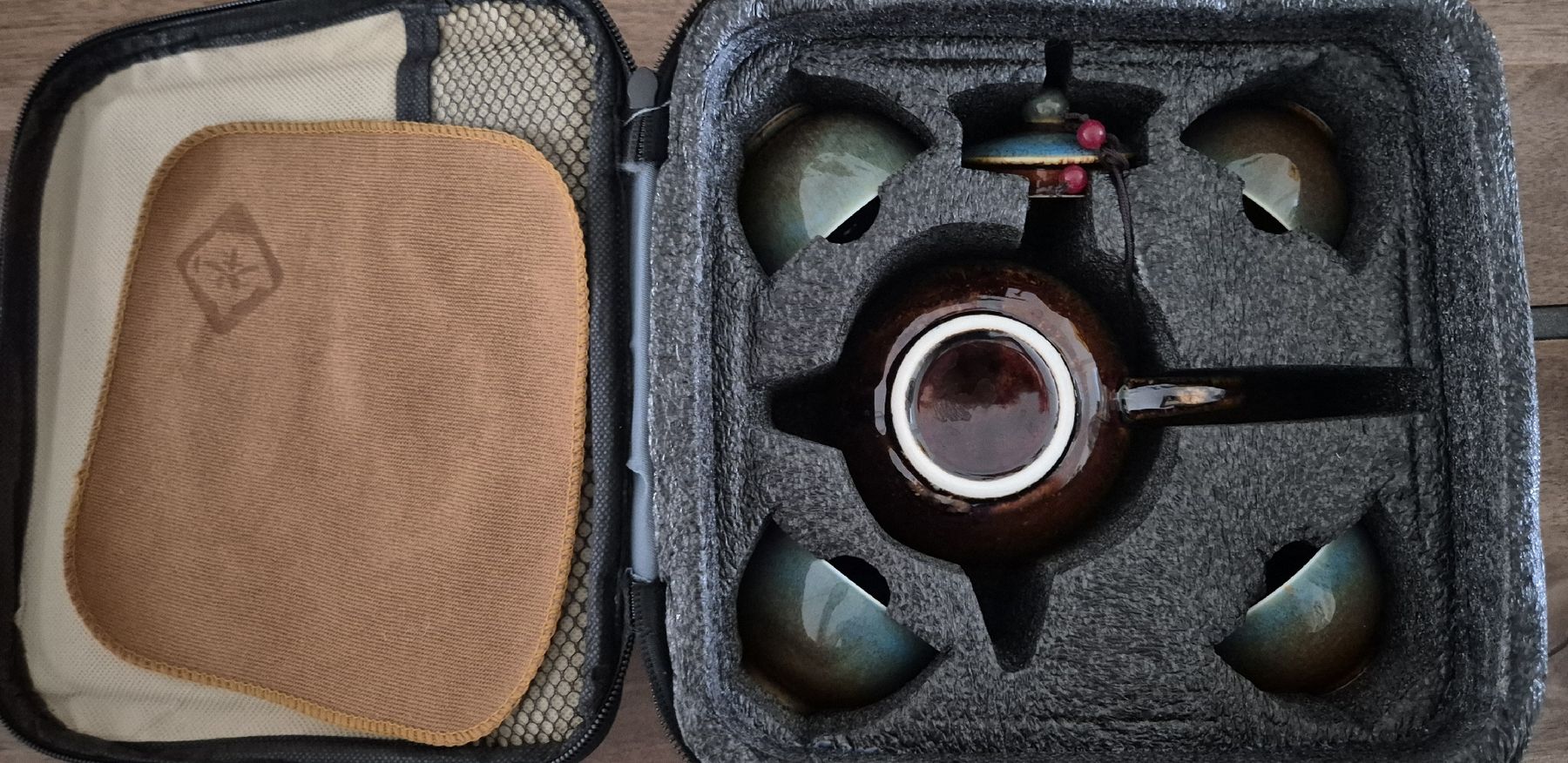 Teekannen: Keramik Tee Set inkl. Tasche – Neu (gemäss Beschreibung) aus Rotkreuz von Carbone_Bijou-Shop 5