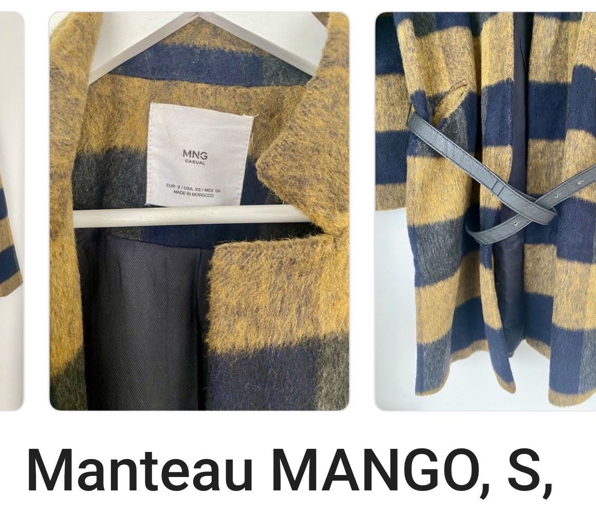 Mango Mäntel: Mango Mantel, Gr. S, kariert Herbst Look mit Gürtel – Neu (gemäss Beschreibung) aus Baden von Sandra148 1
