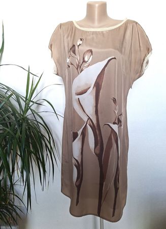 Robe sans manche mi-longue - OLTRE – Imprimé– Taille 42
