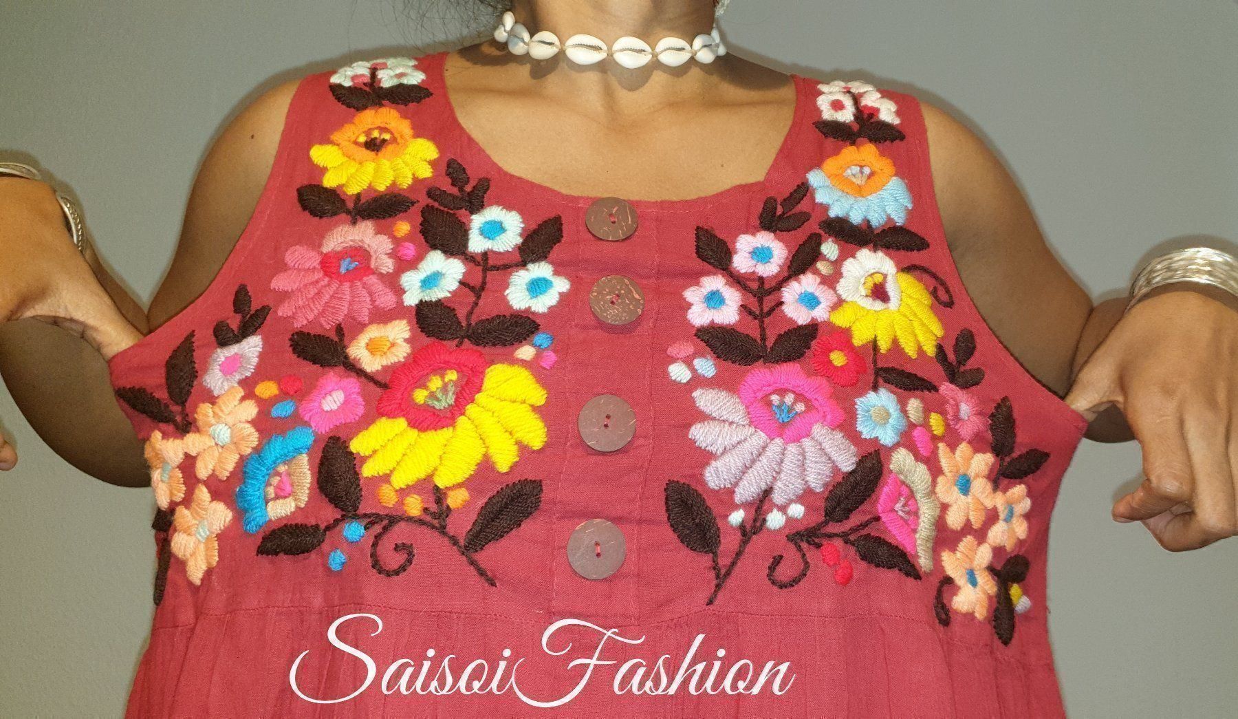 Vestiti: Sommer Boho Handmade 100%Baumwolle Maxikleid  XS-L – Nuovo e nell'imballaggio originale da Ebmatingen venduto da SaisoiFashion 1