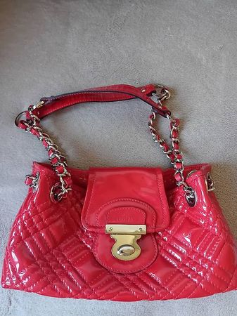 Sac à main Kesslord en cuir verni rouge - Neuf