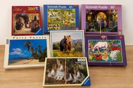Puzzle Konvolut Ravensburger Schmidt 7 Stück gebraucht