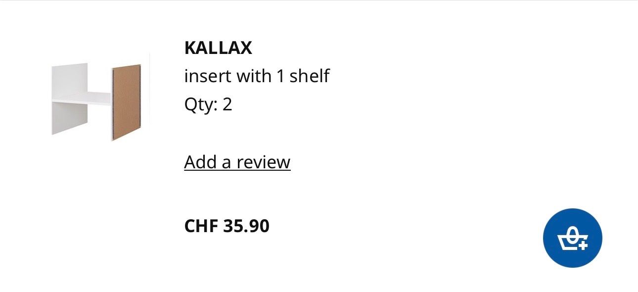 Scaffali: IKEA Kallax Insert with Shelf - Stylish Storage! 49 – Usato da Au ZH venduto da Pkk5